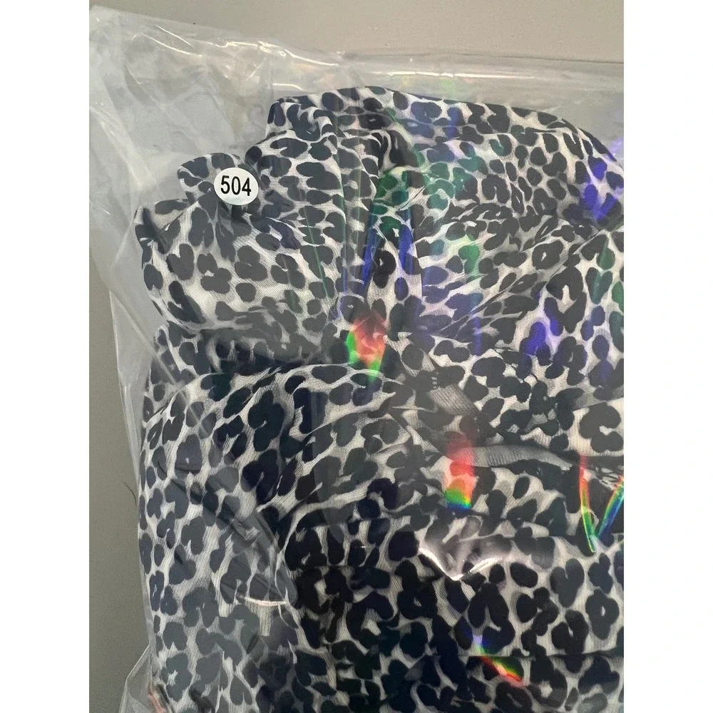 Michael Kors‎ Aluminum Animal Print Off Shoulder Ruched Midi Dress - Size L